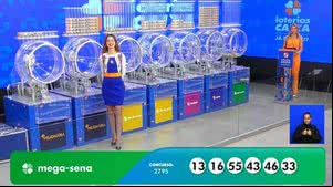 Caixa - Números sorteados do concurso 2795 da mega-sena