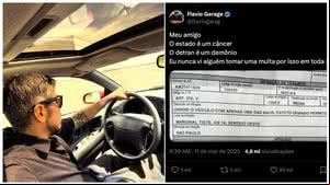 Multa de trânsito 'desconhecida' viraliza nas redes - Reprodução / Redes sociais