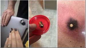 Ladrão atira nas costas de motociclista durante assalto e notebook na mochila impede ferimento grave na vítima - Foto: Divulgação/PM
