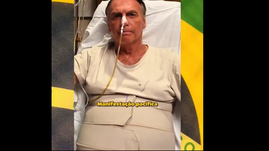 Imagem Na UTI, Bolsonaro convoca aliados para novo ato por anistia ao 8/1
