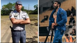 O policial militar Henrique Otavio Oliveira Velozo, preso por ter matado o campeão mundial de jiu-jitsu Leandro Lo, em agosto de 2022. - Foto: Reprodução/Instagram