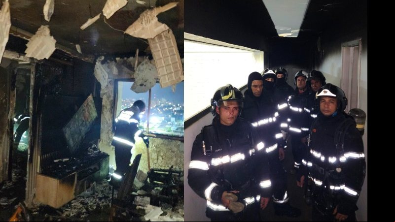 Incêndio atingiu apartamento de um prédio no Trapiche da Barra, em Maceió - CBMAL