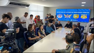 Caso Ana Beatriz: coletiva feita pela Secretaria de Segurança Pública detalhou como corpo foi encontrado - Eberth Lins/TNH1