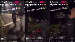 Criminosos fazem live mostrando assalto a mão armada no litoral de SP - Reprodução / Redes sociais