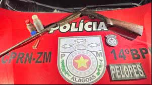 Duas armas de fogo e drogas são apreendidas pela PM em ações no interior do estado - PMAL