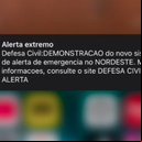 Imagem Defesa Civil testa novo sistema nacional de alertas em Alagoas com mensagens emergenciais no celular