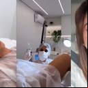 Lica Lopes, mãe da ex-BBB Vanessa Lopes posta em seu Instagram informações do seu dia a dia, e postou imagens do momento da cirurgia chamada de ninfoplastia - Reprodução / Redes sociais