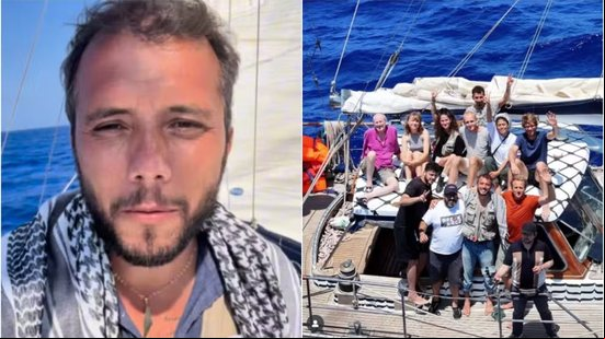 Thiago Ávila, ativista brasileiro, está em barco junto com Greta Thunberg a caminho de Gaza - Reprodução / Instagram
