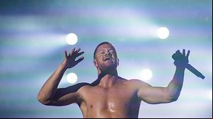 Imagine Dragons se apresenta no palco Mundo do Rock in Rio , neste dia 14 de setembro. O festival comemora 40 anos em 2024 e acontece na Barra, no Rio de janeiro | Fotoarena/Folhapress