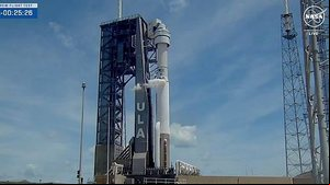 O lançamento do foguete sendo transmitido pelo perfil da Nasa no antigo Twitter | Reprodução / @NASA / Rede X