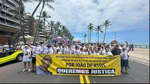 Auditores fiscais fazem ato e pedem pela condenação dos acusados de matar João de Assis, em Maceió | Divulgação