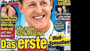 Capa da revista alemã Die Aktuel ao publicar "entrevista" com Michael Schumacher gerada por inteligência artificial, em 15 de abril de 2023 | Reprodução