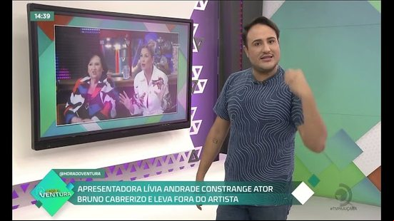 Lívia Andrade leva fora de Luciano Huck no Domingão.