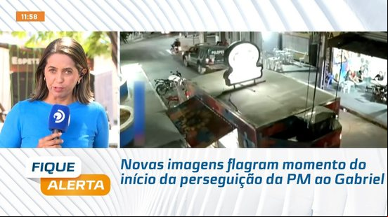 Novas imagens flagram momento do início da perseguição da PM ao Gabriel