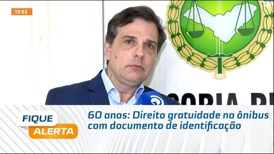 60 anos: Direito gratuidade no ônibus com documento de identificação