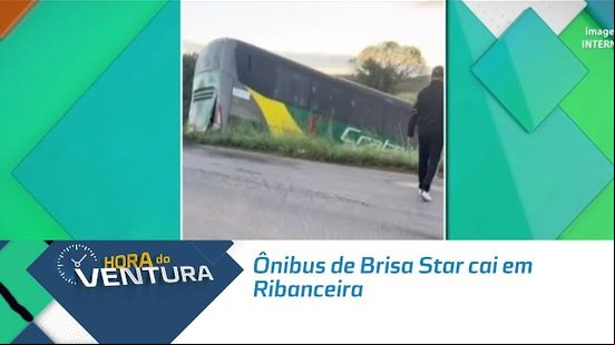 Ônibus de Brisa Star cai em Ribanceira.