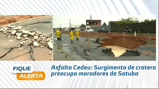 Asfalto Cedeu: Surgimento de cratera preocupa moradores de Satuba