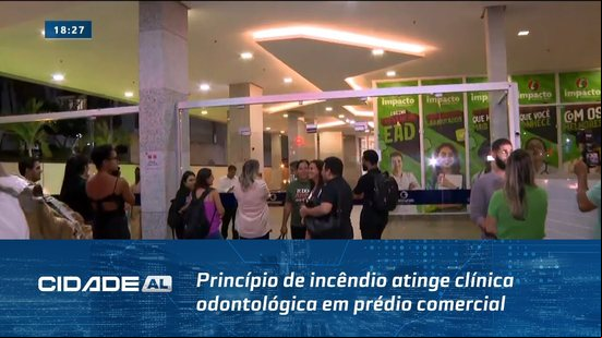 Trânsito Travado no Farol: Princípio de incêndio atinge clínica odontológica em prédio comercial