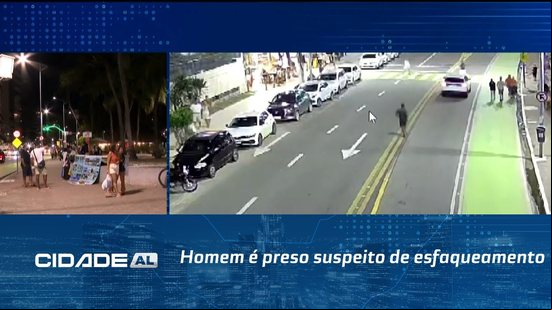 Na Pajuçara: Homem é preso suspeito de esfaqueamento; câmeras registram o momento do crime