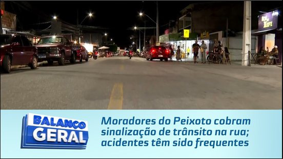 Moradores do Peixoto cobram sinalização de trânsito na rua; acidentes têm sido frequentes