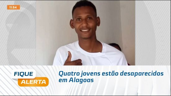 Quatro jovens estão desaparecidos em Alagoas